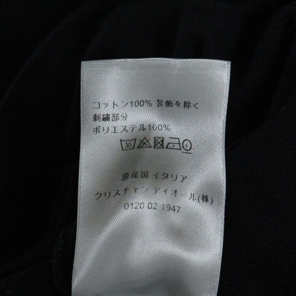 DIOR(ディオール) 22AW バックフラワー刺繍 ロゴプリント クルーネック 半袖Tシャツ ブラック 243J685A0677