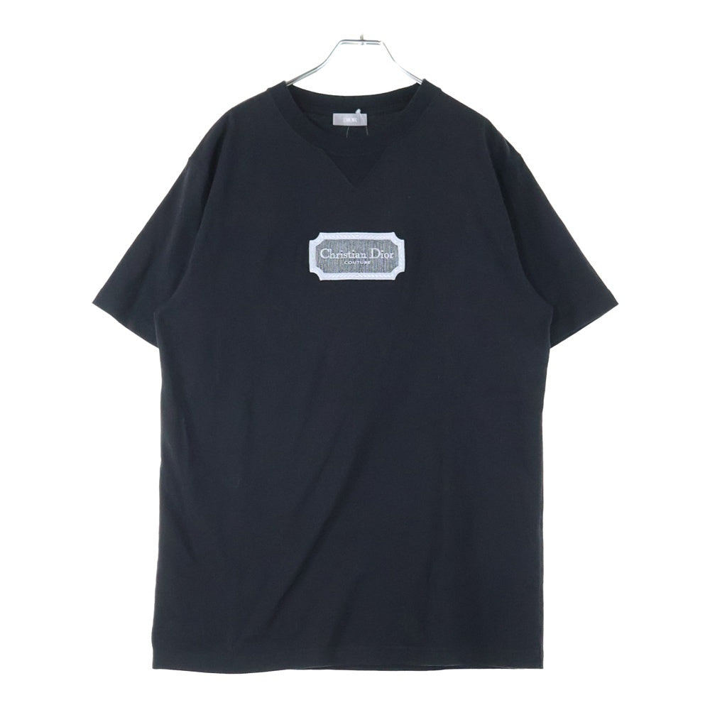 DIOR(ディオール) 23AW ロゴ刺繍 クルーネック 半袖Tシャツ ブラック 343J696C0554