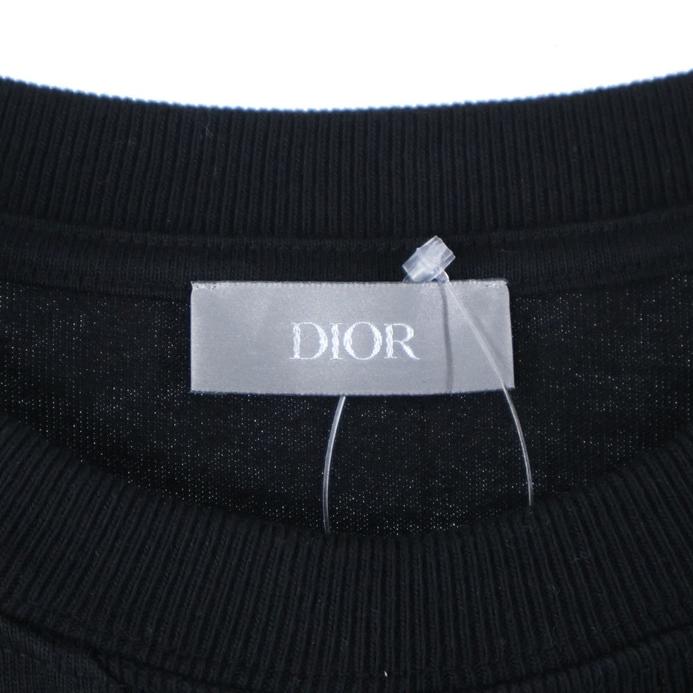 DIOR(ディオール) 23AW ロゴ刺繍 クルーネック 半袖Tシャツ ブラック 343J696C0554