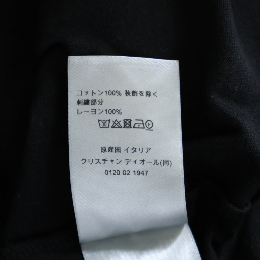 DIOR(ディオール) 23AW ロゴ刺繍 クルーネック 半袖Tシャツ ブラック 343J696C0554