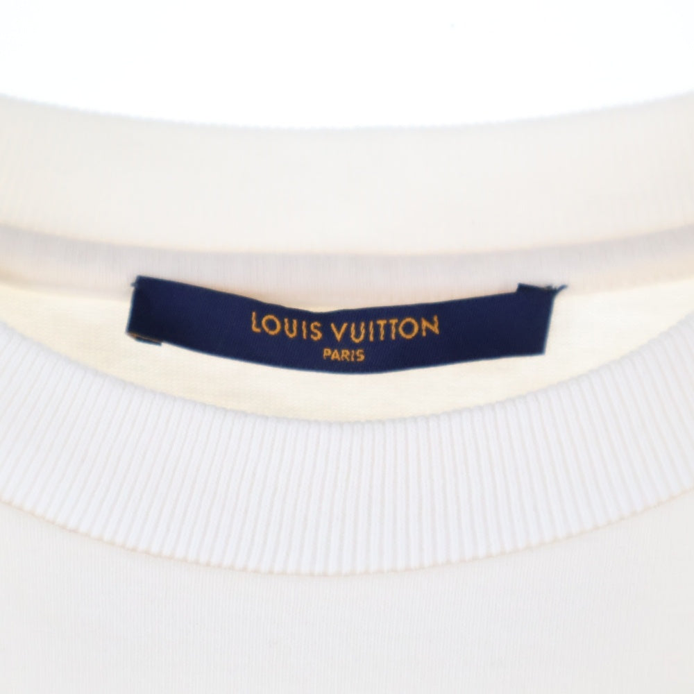LOUIS VUITTON(ルイヴィトン) 22AW LVSE バックワッペンロゴ インサイドアウト クルーネック 半袖Tシャツ カットソー ホワイト RM222Q JYN HIY47W