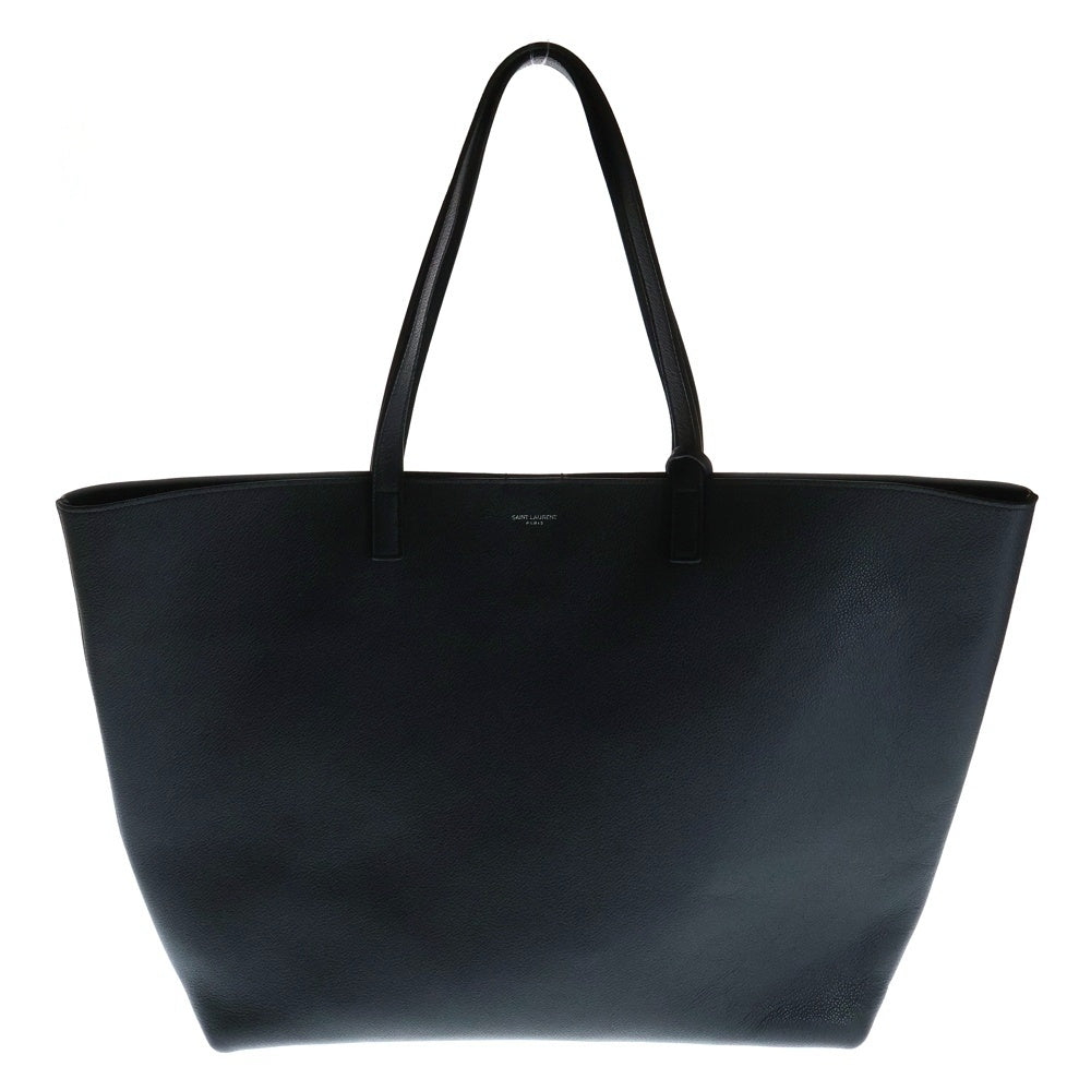 SAINT LAURENT PARIS(サンローランパリ) ボールド イースト ウエスト レザー トートバッグ シルバー金具 ブラック 683655