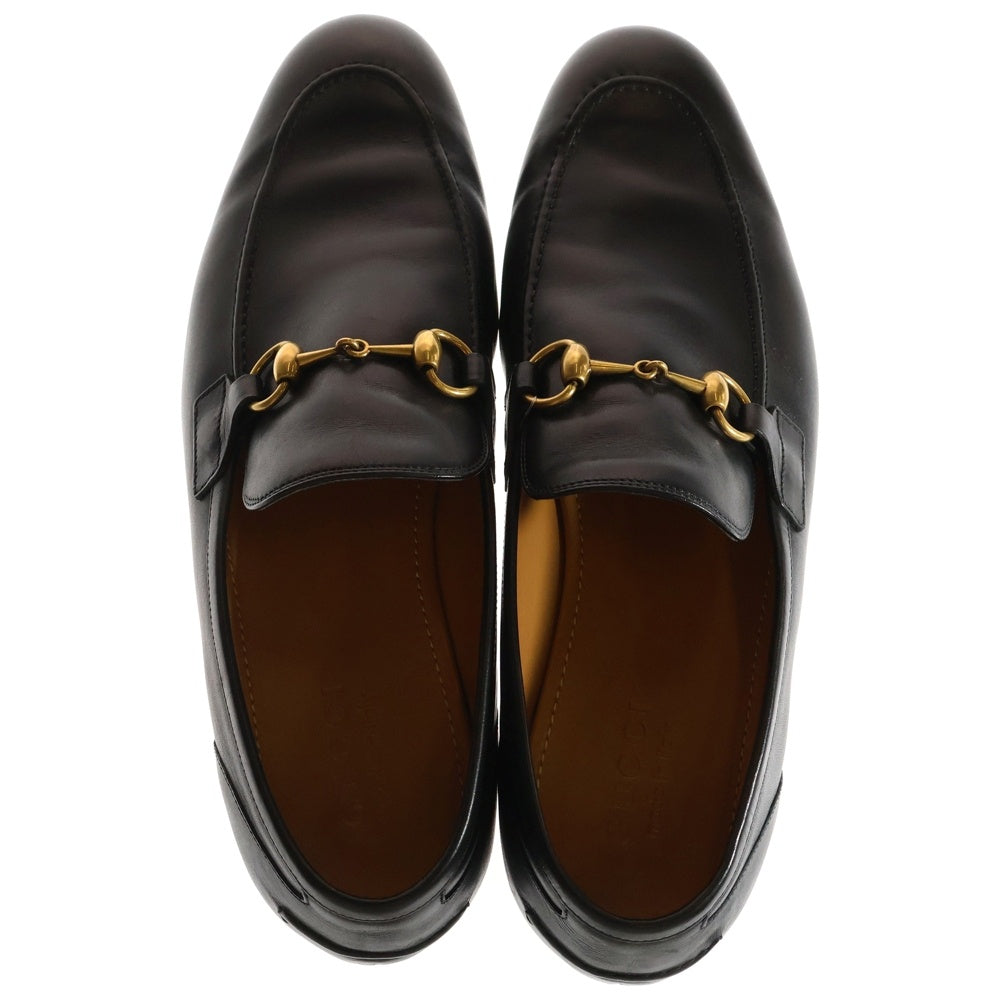 GUCCI(グッチ) ヨルダーン ホースビット レザー ローカットシューズ ローファー ゴールド金具 ブラック 406994