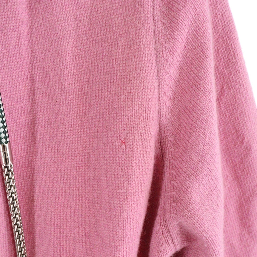 CHANEL(シャネル) ココマークボタン カシミヤ チェーン装飾 カーディガン ピンク レディース P43350K04410