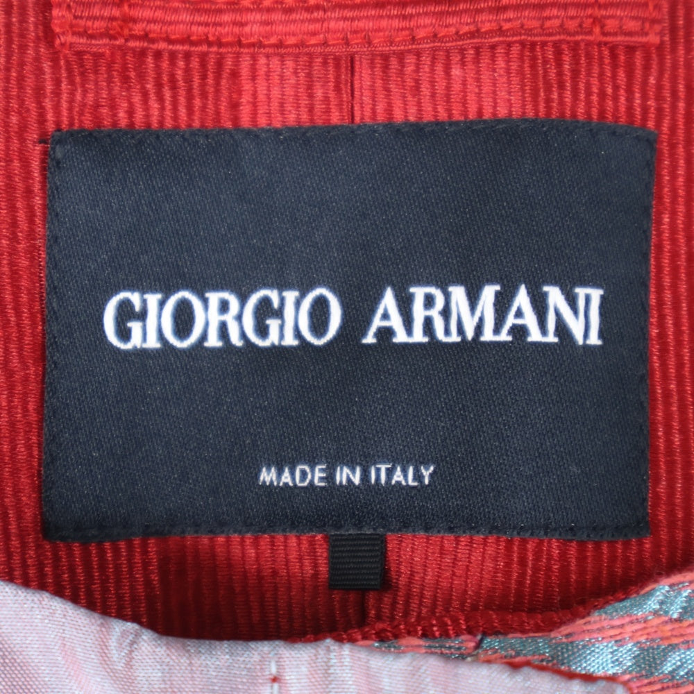 GIORGIO ARMANI(ジョルジオアルマーニ) フラワー総柄 ジャガード ノーカラー ジップアップ ジャケット ピンク/グリーン