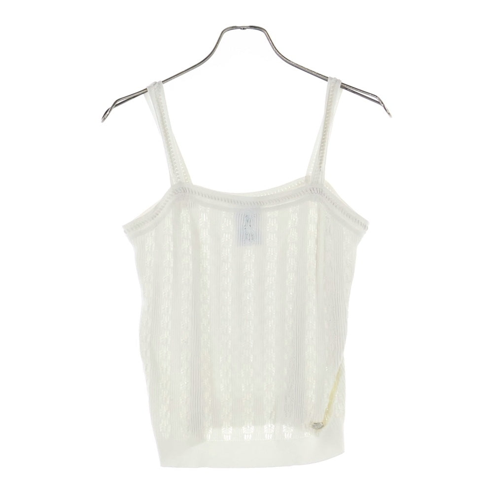 CHANEL(シャネル) ココマーク 31 ロゴプレート コットン リブニット キャミソール トップス ホワイト レディース P60678K46368