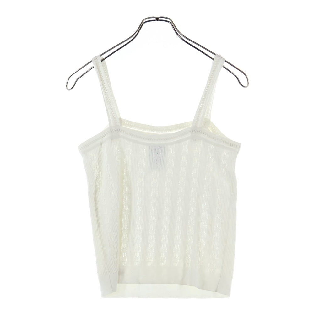 CHANEL(シャネル) ココマーク 31 ロゴプレート コットン リブニット キャミソール トップス ホワイト レディース P60678K46368