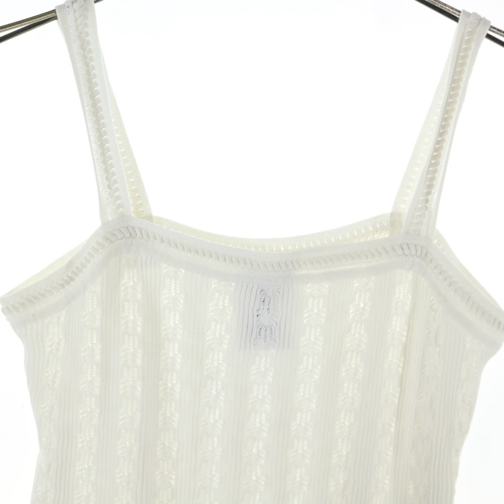 CHANEL(シャネル) ココマーク 31 ロゴプレート コットン リブニット キャミソール トップス ホワイト レディース P60678K46368