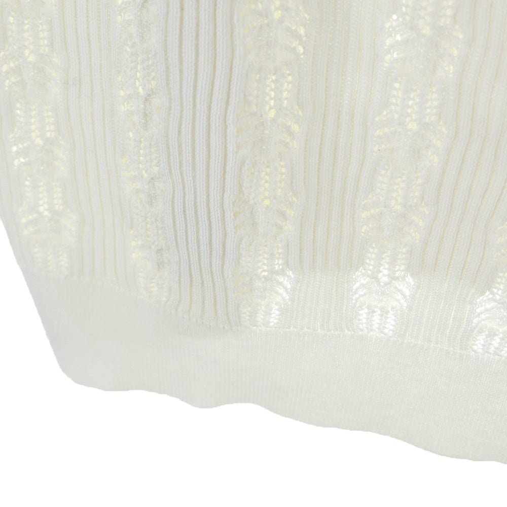 CHANEL(シャネル) ココマーク 31 ロゴプレート コットン リブニット キャミソール トップス ホワイト レディース P60678K46368