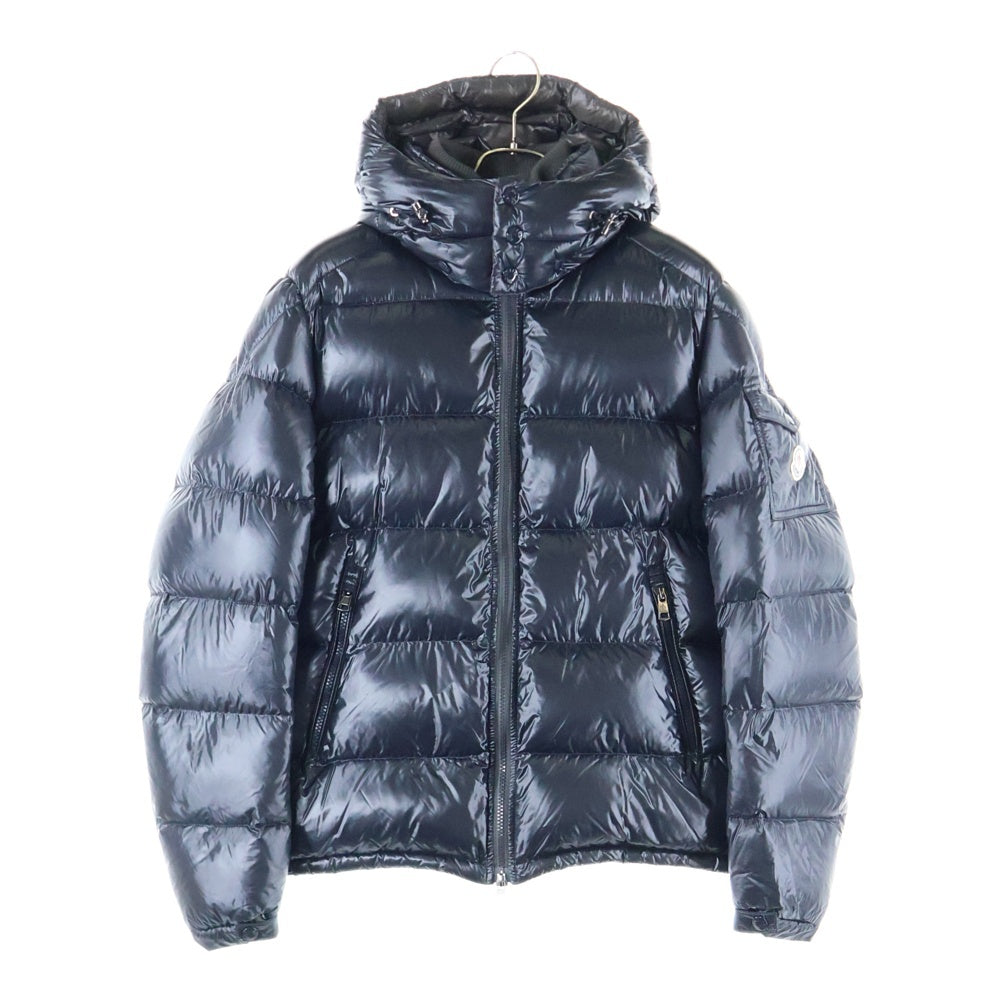 MONCLER(モンクレール) 15AW ZIN ジン ワッペンロゴ フーデッド ジップアップ ダウンジャケット ネイビー A20914031505 53029