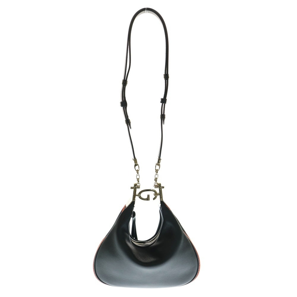 GUCCI(グッチ) グッチアタッシェ スモール ショルダーバッグ ブラック ゴールド金具 レザー 699409