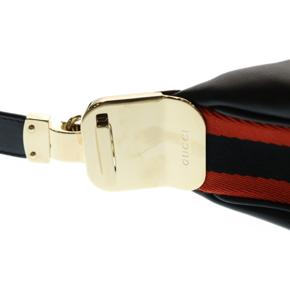 GUCCI(グッチ) グッチアタッシェ スモール ショルダーバッグ ブラック ゴールド金具 レザー 699409