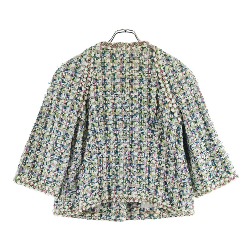 CHANEL(シャネル) ココフクロウボタンボタン ツイードノーカラージャケット レディース P57894V43824
