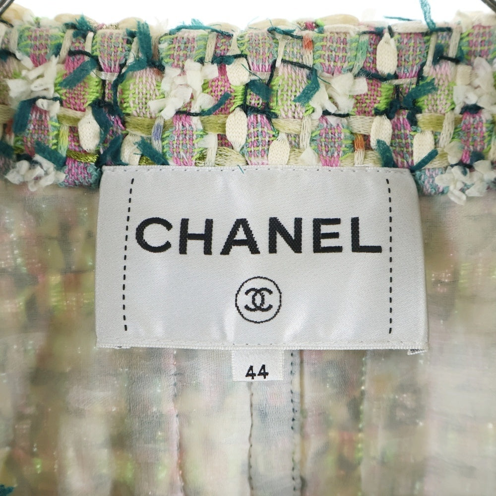 CHANEL(シャネル) ココフクロウボタンボタン ツイードノーカラージャケット レディース P57894V43824