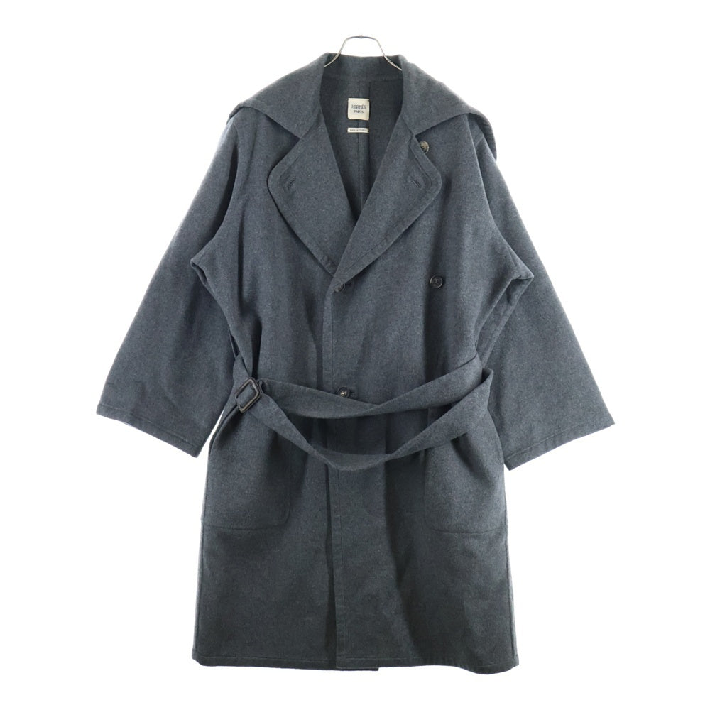 HERMES(エルメス) カシミヤロングコート グレー