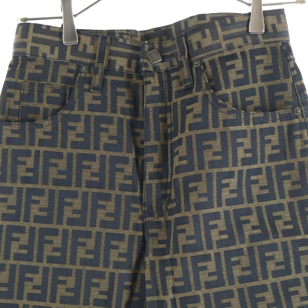 FENDI(フェンディ) ズッカ柄 ジップフライパンツ ブラウン