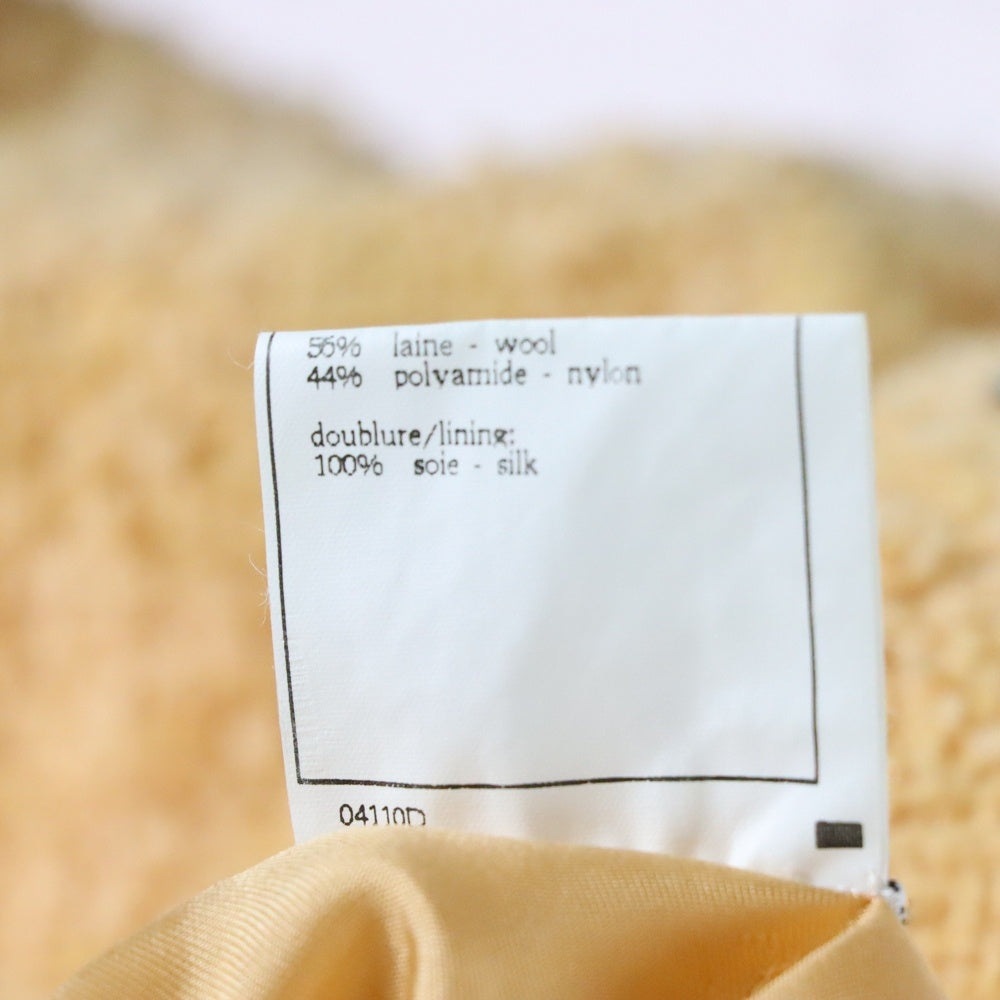 CHANEL(シャネル) 96P スプリングコレクション セットアップ ルサージュ ツイード ココマークボタン ショートジャケット タイトミニ スカート オレンジ レディース P07017V04715