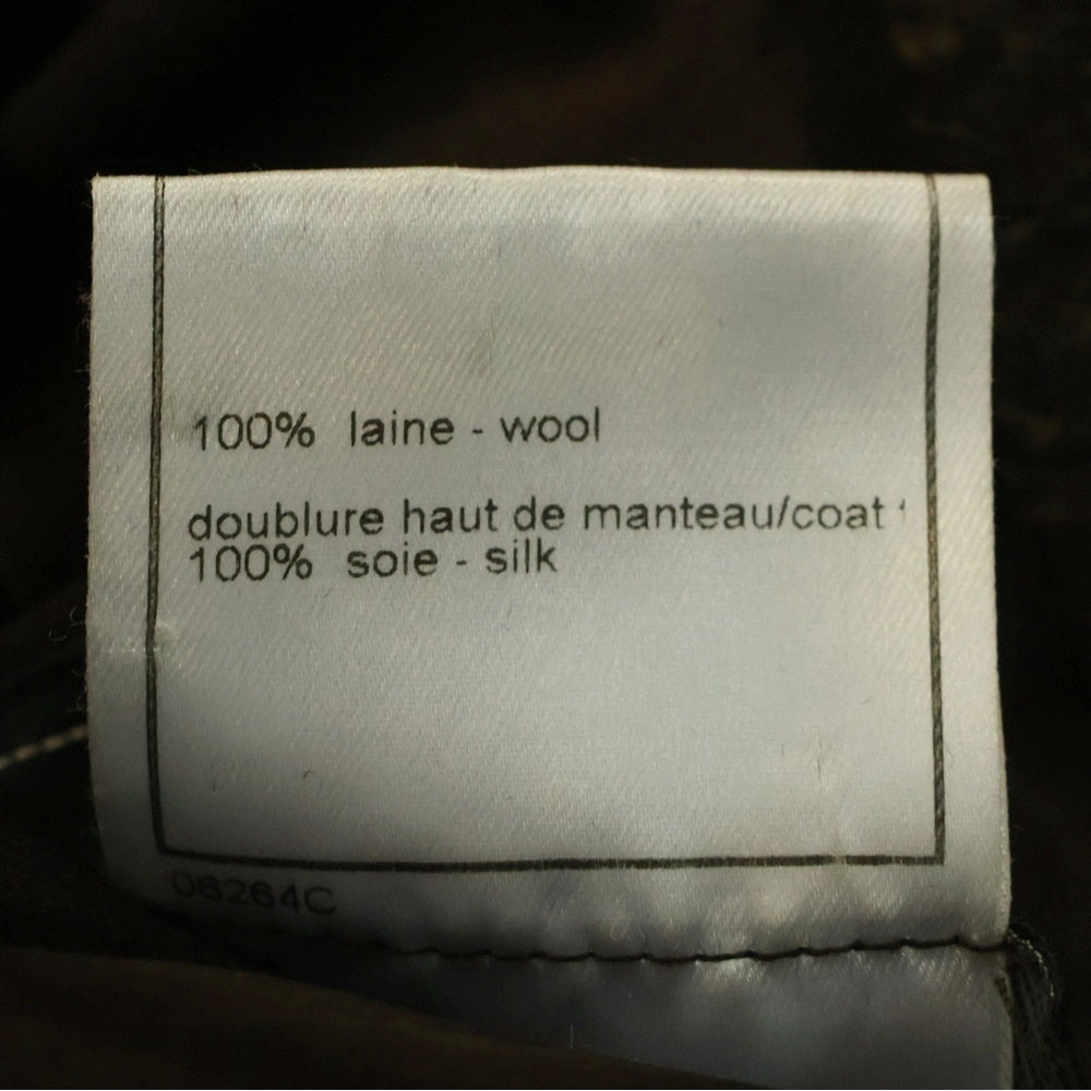 CHANEL(シャネル) 97AW ココマーク ジップアップ ウール チェスター ロング コート ブラウン レディース P09456W02373