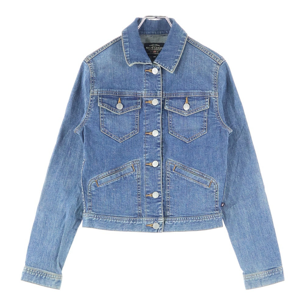 LAUREN RALPH LAUREN(ローレンラルフローレン) RLロゴボタン デニム トラッカージャケット インディゴ