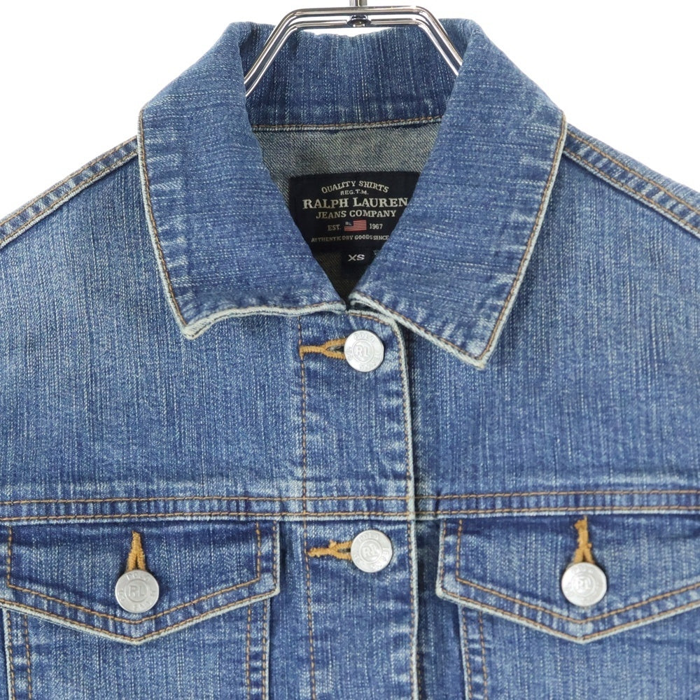 LAUREN RALPH LAUREN(ローレンラルフローレン) RLロゴボタン デニム トラッカージャケット インディゴ