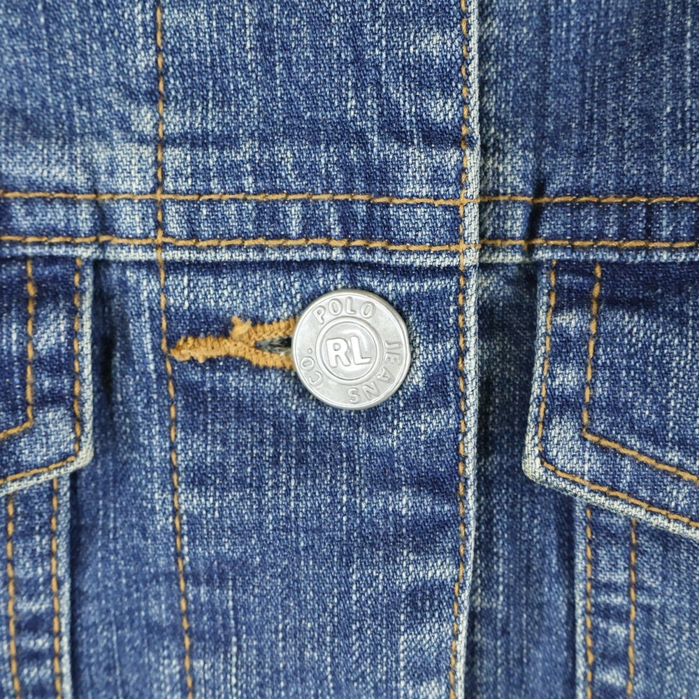 LAUREN RALPH LAUREN(ローレンラルフローレン) RLロゴボタン デニム トラッカージャケット インディゴ