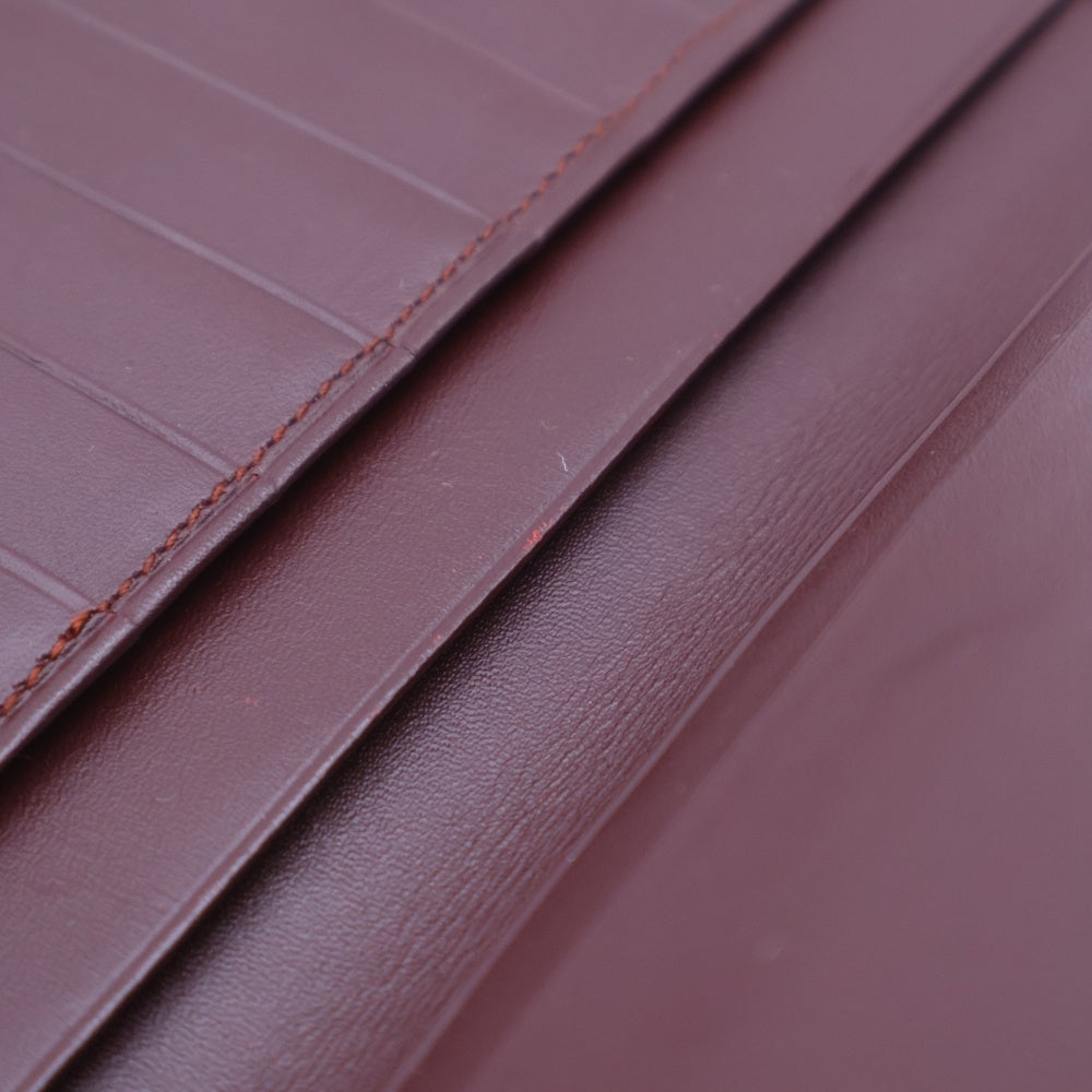 Cartier(カルティエ) マストライン ロゴレザーロングウォレット 二つ折り長財布 ボルドー