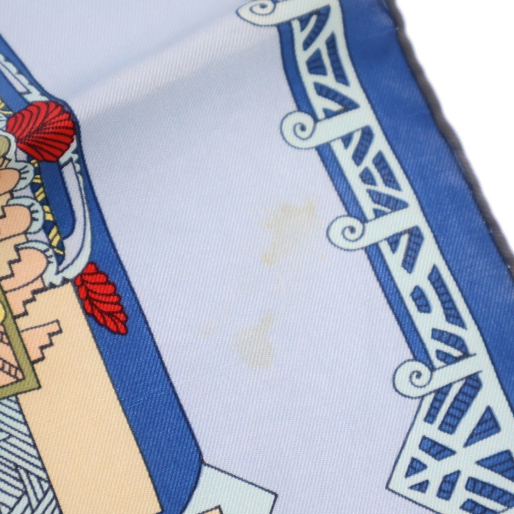 HERMES(エルメス) カレ90 天体と太陽 ASTRES et SOLEILS シルク スカーフ ブルー