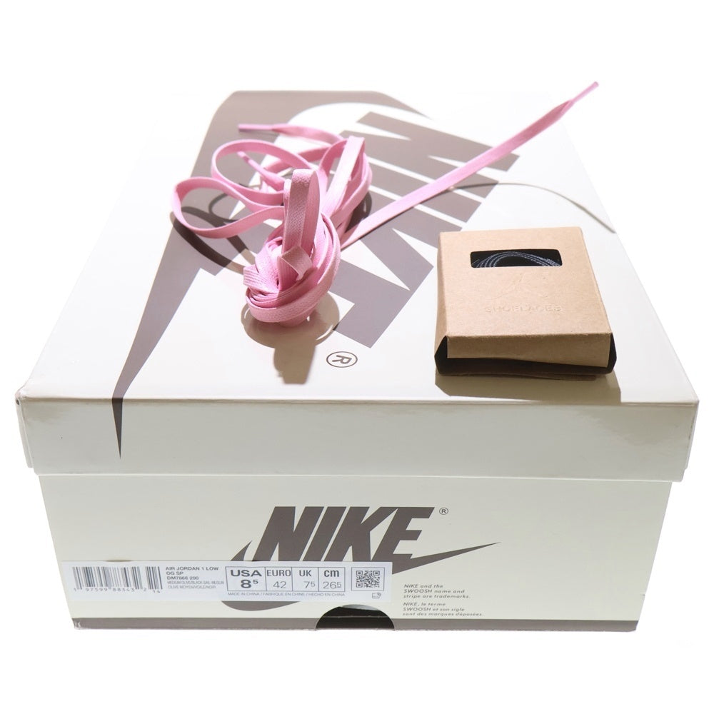 NIKE(ナイキ) ×TRAVIS SCOTT AIR JORDAN1 LOW OG SP トラヴィススコット エアジョーダン1 リバースオリーブ ローカットスニーカー ホワイト/カーキ US8.5/26.5cm DM7866-200