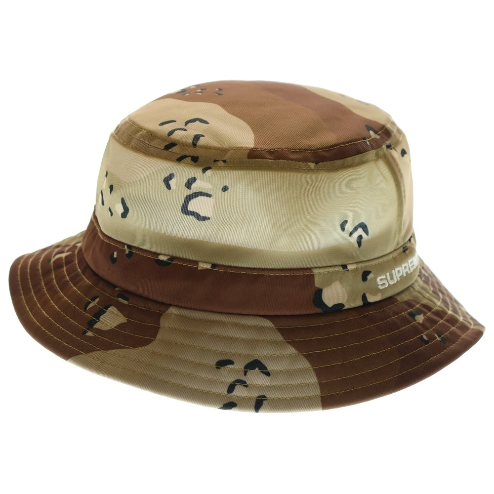 SUPREME(シュプリーム) 20SS Mesh Crusher メッシュ クラッシャー ロゴ刺繍 バケットハット ベージュ/ブラウン