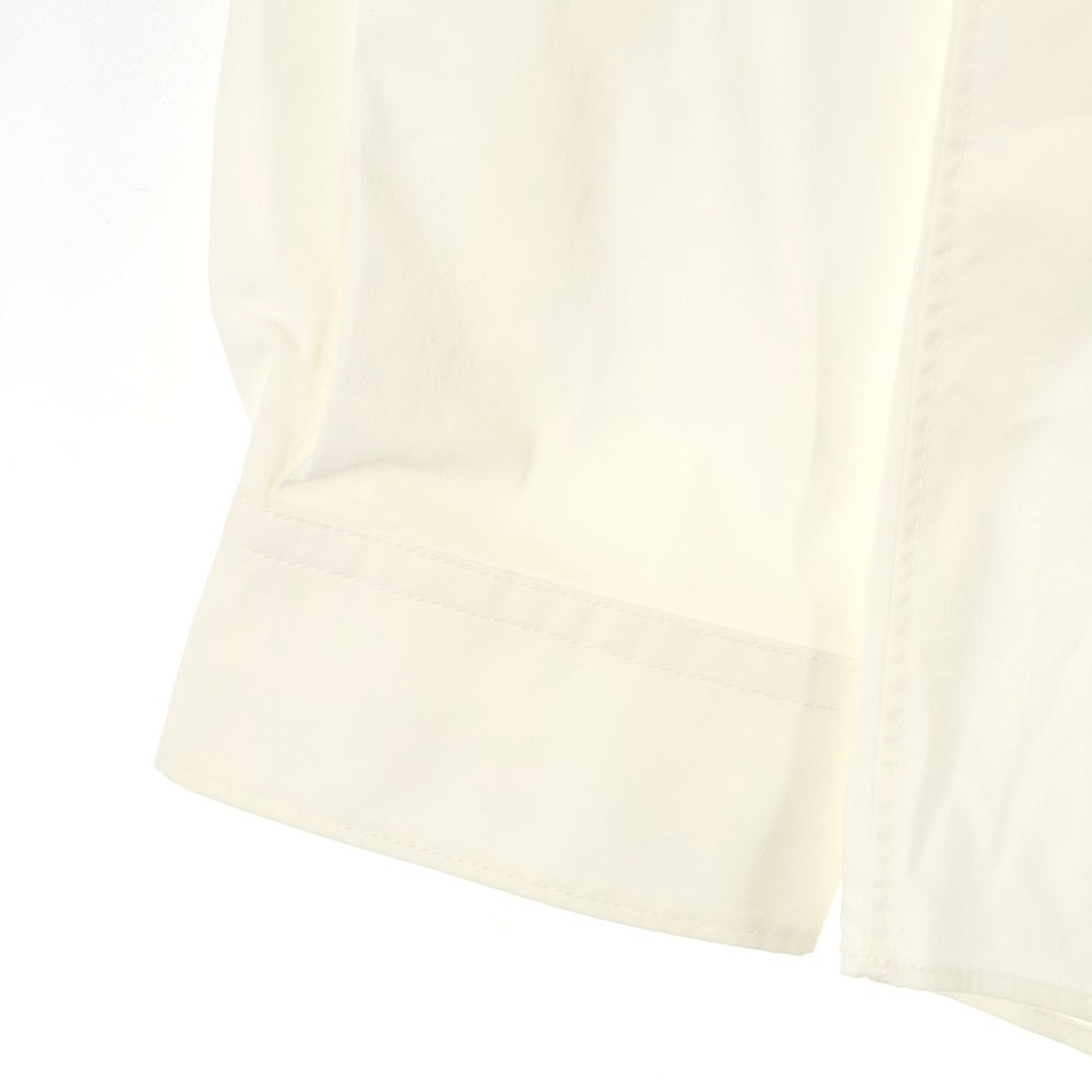 Y-3(ワイスリー) ロゴプリント ジップポケット ナイロン混 コットン ロングスリーブ 長袖シャツ ホワイト HB3406