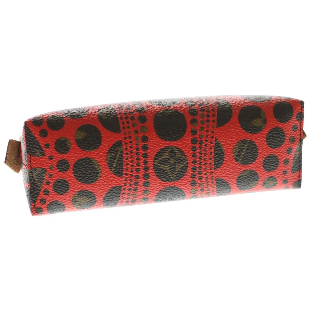 LOUIS VUITTON(ルイヴィトン) モノグラム パンプキンドット ポシェット コスメティック ポーチ ケース ブラック×レッド PVC M47347 ゴールド金具