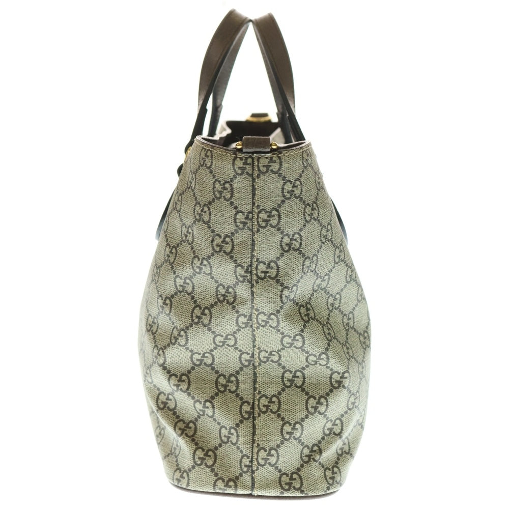 GUCCI(グッチ) GGスプリーム ミスティックキャット 2WAYバッグ ブラウン PVC×レザー 473887