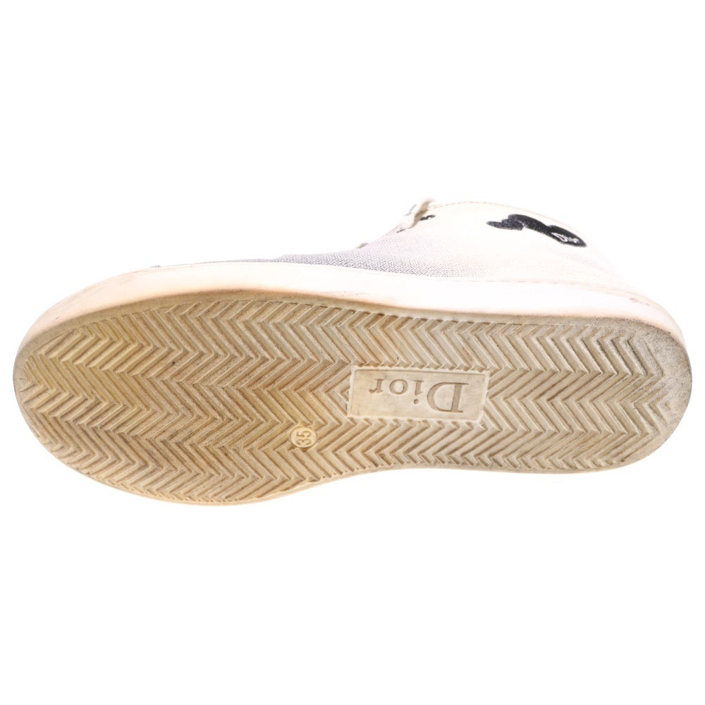 DIOR(ディオール) ハートロゴ刺繍 グラデーション ハイカットシューズ スニーカー ホワイト/ブラック レディース