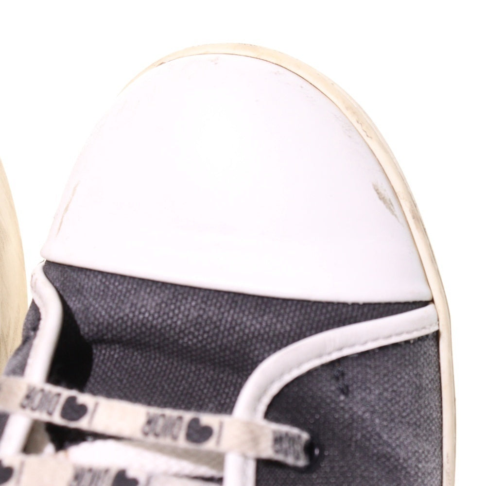 DIOR(ディオール) ハートロゴ刺繍 グラデーション ハイカットシューズ スニーカー ホワイト/ブラック レディース