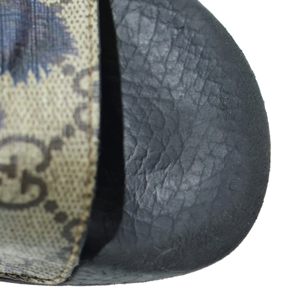 GUCCI(グッチ) GGスプリーム タイガー ウルフ プリント スライド フラットサンダル ベージュ/ブラック キッズ 508806