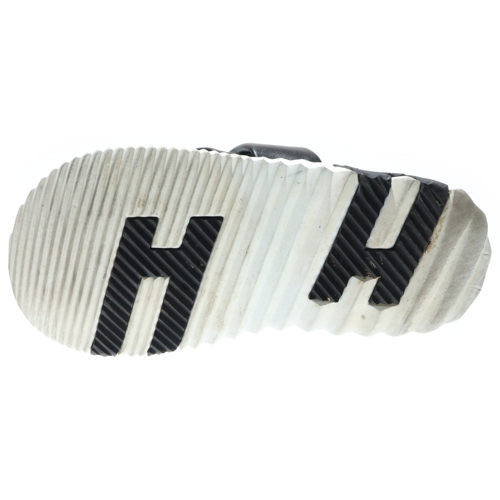 HERMES(エルメス) エレクトリック Hロゴ レザー ストラップ フラットサンダル ブラック レディース