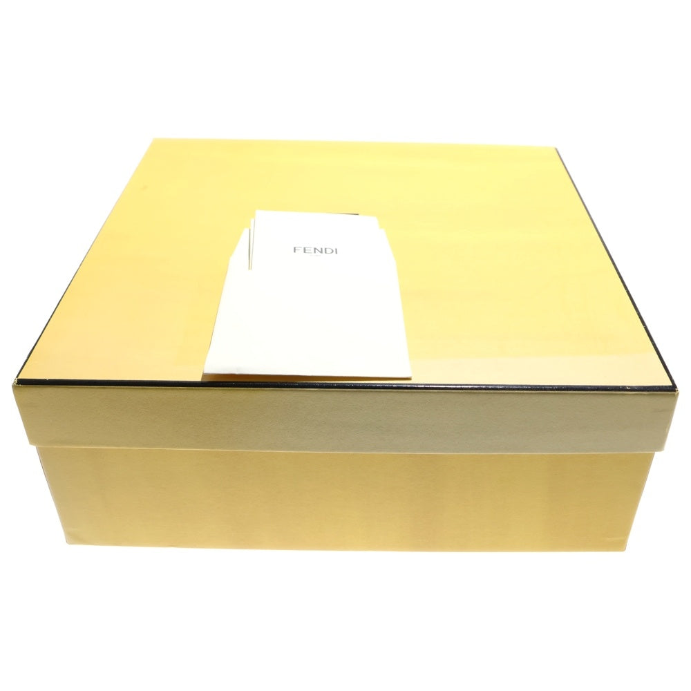 FENDI(フェンディ) ズッカ柄プリント レースアップ ニット ハイカットシューズ ソックススニーカー ホワイト/ブラウン レディース