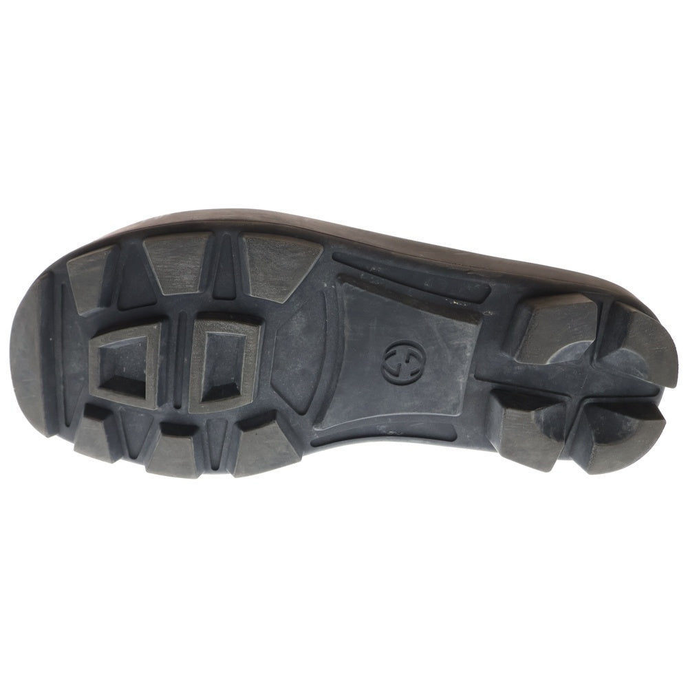 GUCCI(グッチ) ロゴベルト レザー ストラップ フラット サンダル ブラック 523769