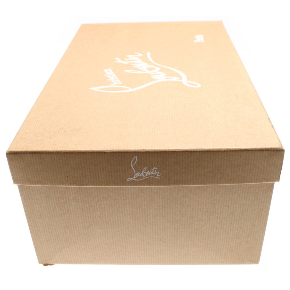 CHRISTIAN LOUBOUTIN(クリスチャンルブタン) スパイクスタッズ レザー フラット ローカットシューズ ブラック