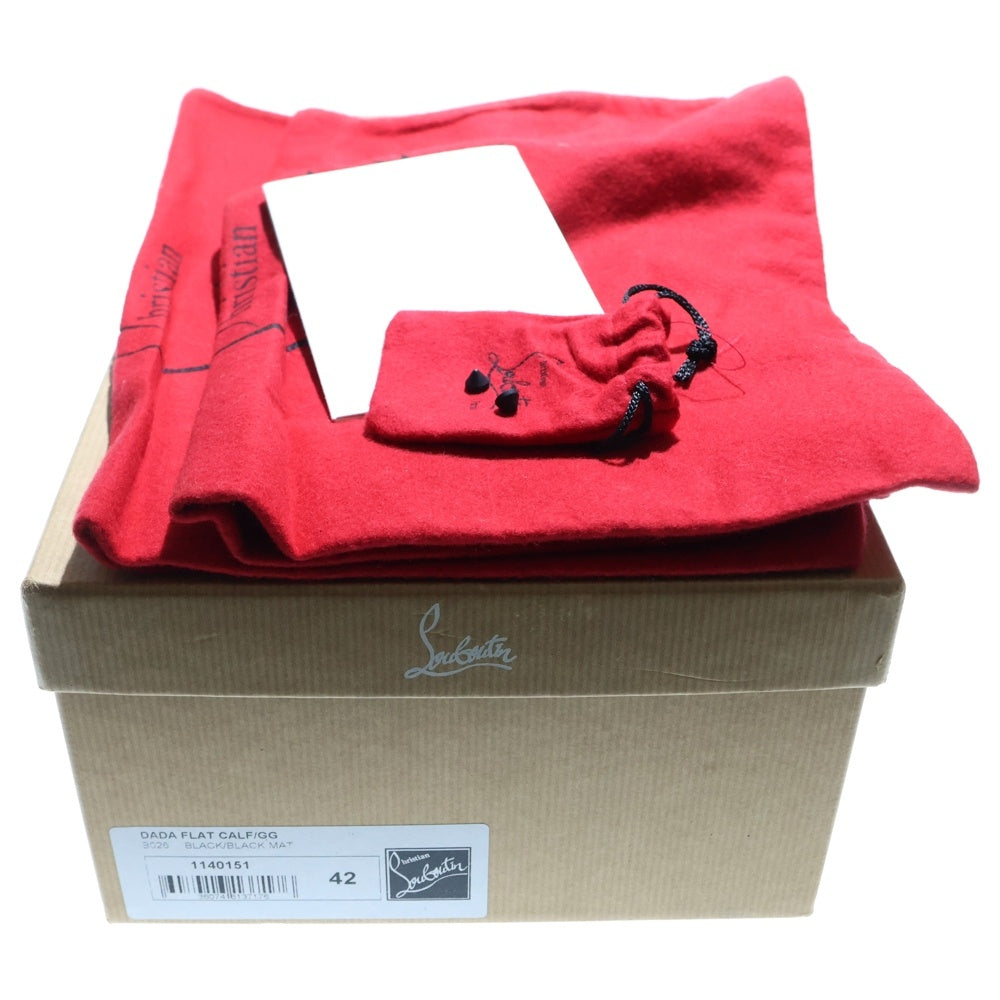 CHRISTIAN LOUBOUTIN(クリスチャンルブタン) スパイクスタッズ タッセル レザー ローカットシューズ ローファー ブラック