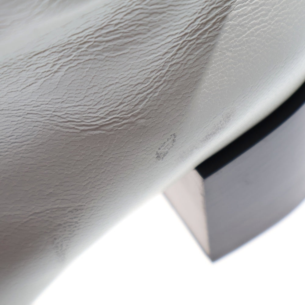 GIVENCHY(ジバンシィ) 4Gロゴプレート ツートン バイカラー モノクローム レザー ヒール サイドジップ ショートブーツ シューズ ブラック/ホワイト レディース