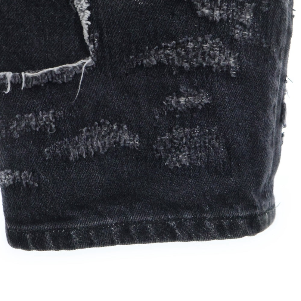 GIVENCHY(ジバンシィ) 22AW デストロイ加工 テーパード デニムパンツ ホワイト/ブラック BM50ST5Y33