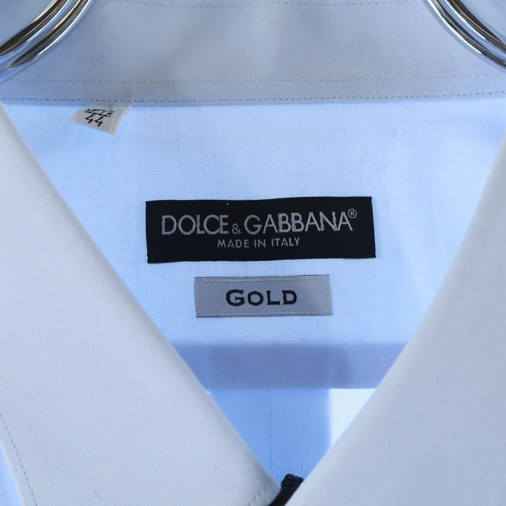 DOLCE & GABBANA(ドルチェアンドガッバーナ) バックプリーツ コットン 長袖シャツ ライトブルー G5625T/FUEAJ