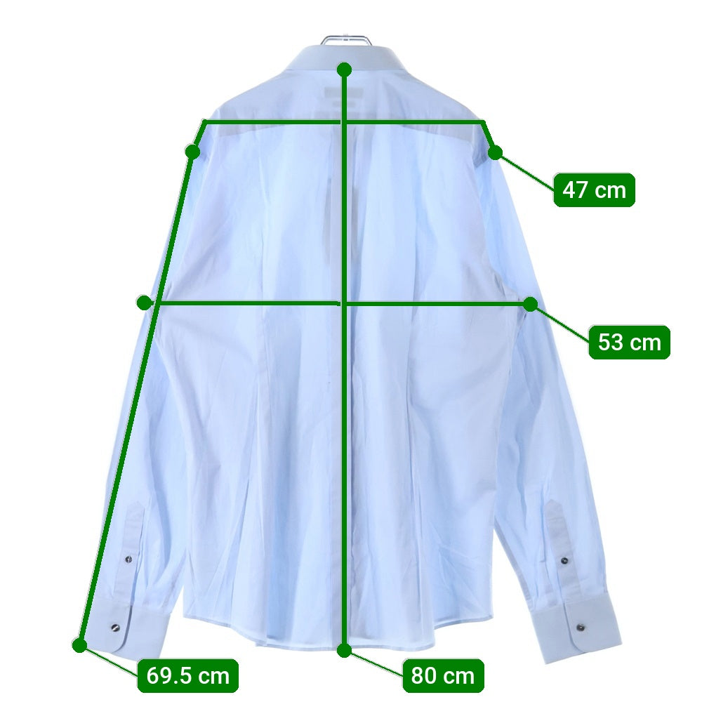 DOLCE & GABBANA(ドルチェアンドガッバーナ) バックプリーツ コットン 長袖シャツ ライトブルー G5625T/FUEAJ