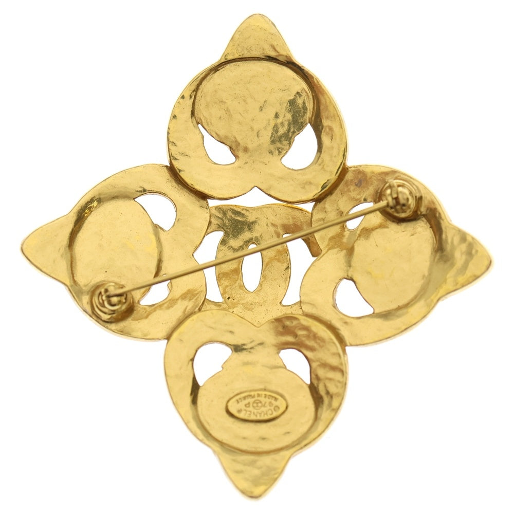 CHANEL(シャネル) ココマーク ラピスラズリ ストーン ブローチ ピンバッジ ゴールド×ブルー GP