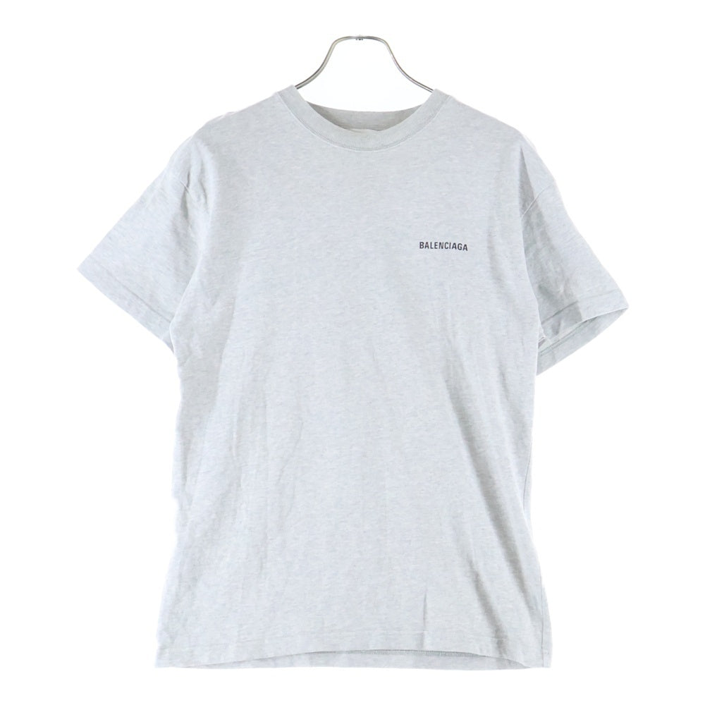 BALENCIAGA(バレンシアガ) バックロゴプリント クルーネック 半袖Tシャツ カットソー グレー 612965