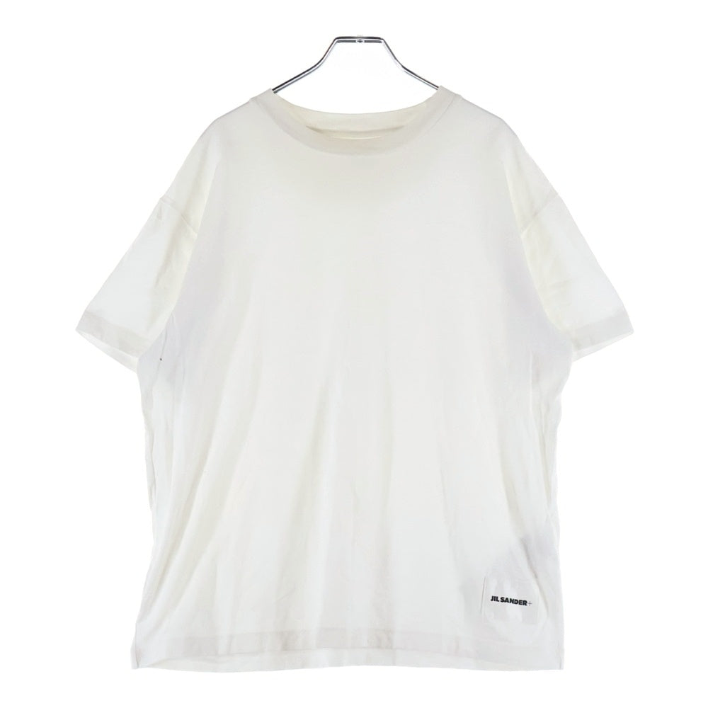 JIL SANDER(ジルサンダー) ラベルロゴ クルーネック 半袖Tシャツ カットソー ホワイト JPUU706530 MU248808