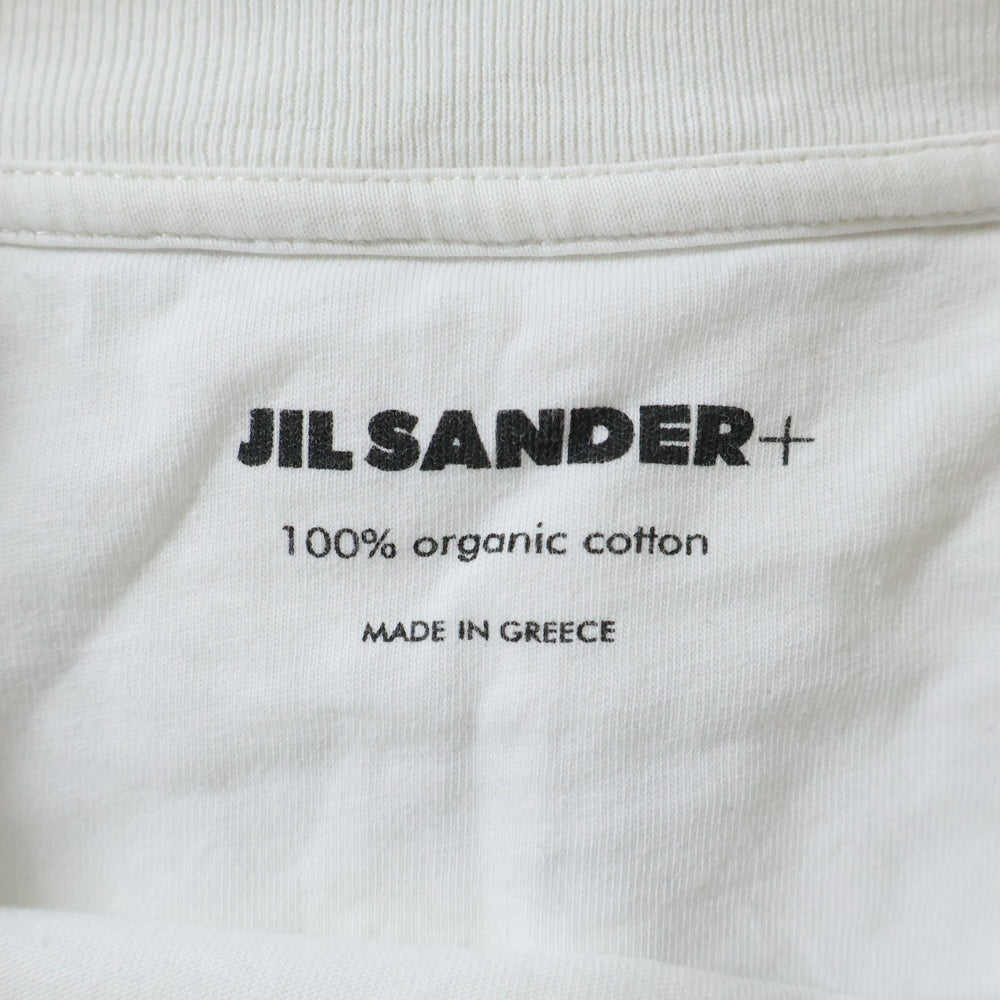 JIL SANDER(ジルサンダー) ラベルロゴ クルーネック 半袖Tシャツ カットソー ホワイト JPUU706530 MU248808