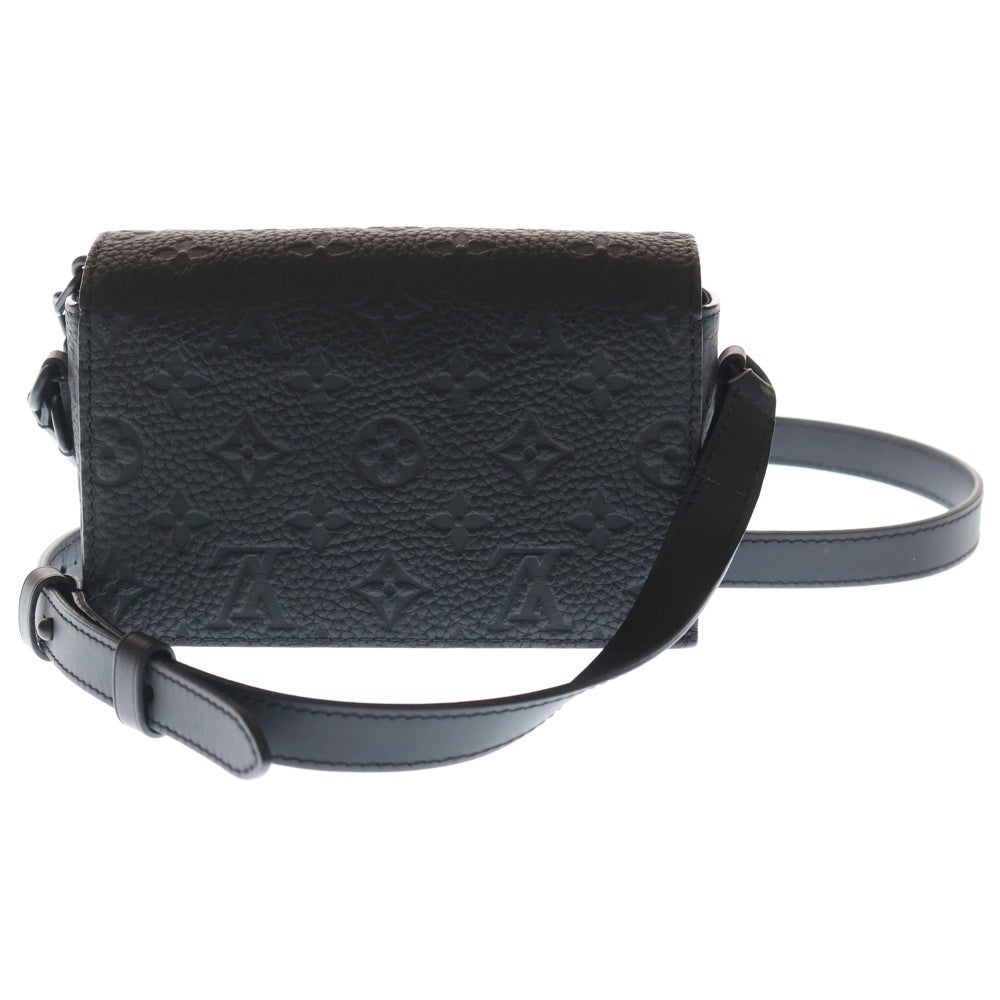 LOUIS VUITTON(ルイヴィトン) トリヨンモノグラム スティーマー ウエアラブルウォレット ブラック レザー ショルダーバッグ M81746 ICタイプ レディース