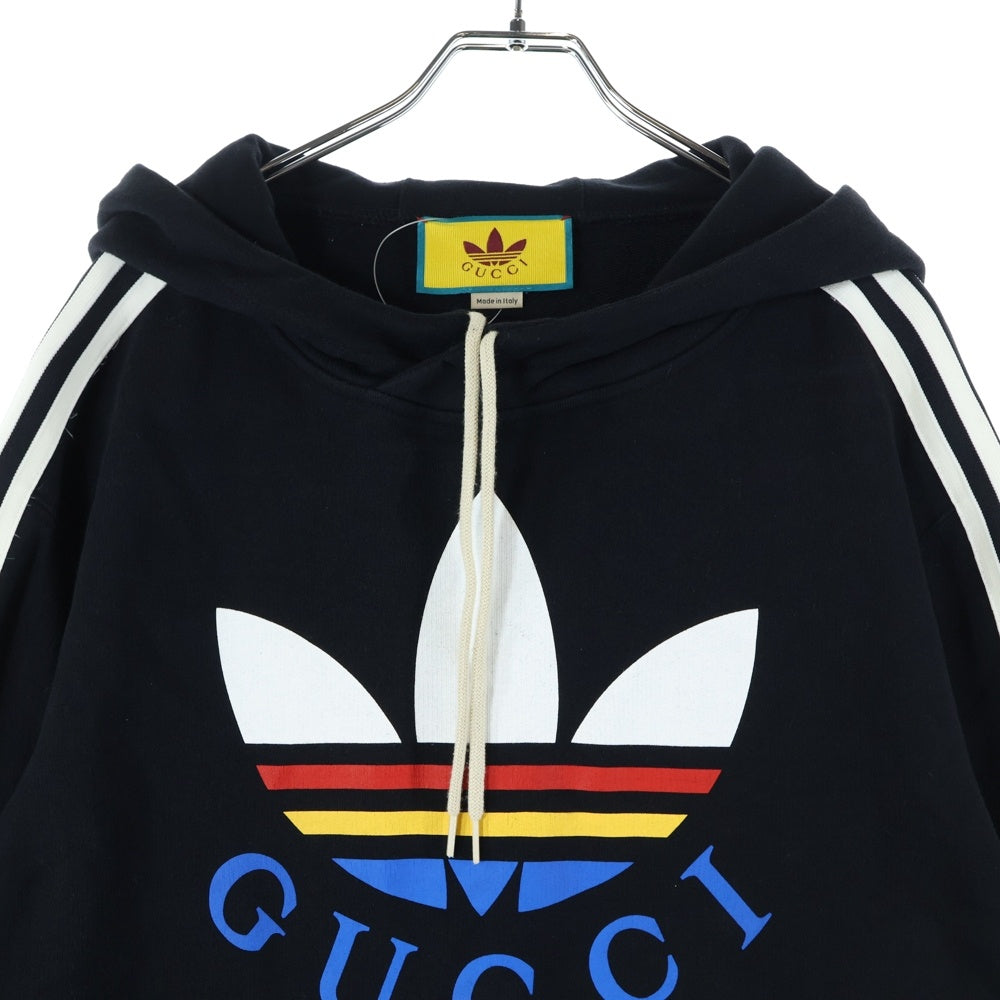 未使用☆GUCCI×adidas GG トレフォイルロゴ プルオーバージャケット GUCCI(グッチ) ×adidas アディダス トレフォイル ロゴプリント プル